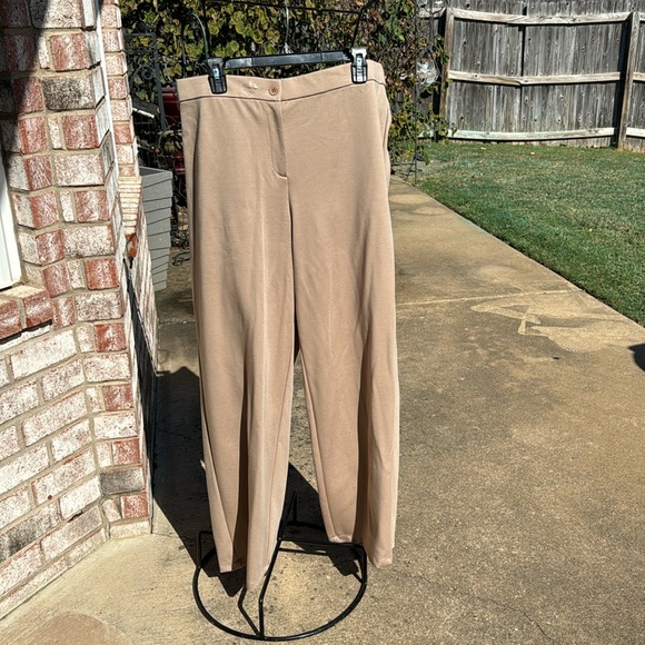 NWT Eileen Fisher Bramble Tan Straight Pants Zip Front XL - Picture 4 of 8